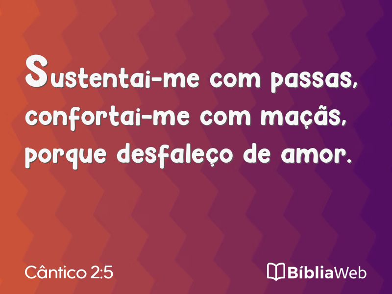 Cântico 2:5 em imagem para compartilhar
