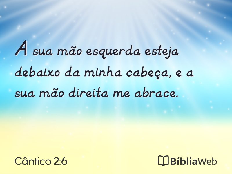 Cântico 2:6 em imagem para compartilhar