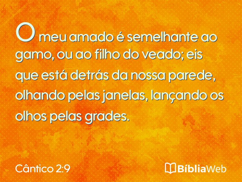 Cântico 2:9 em imagem para compartilhar