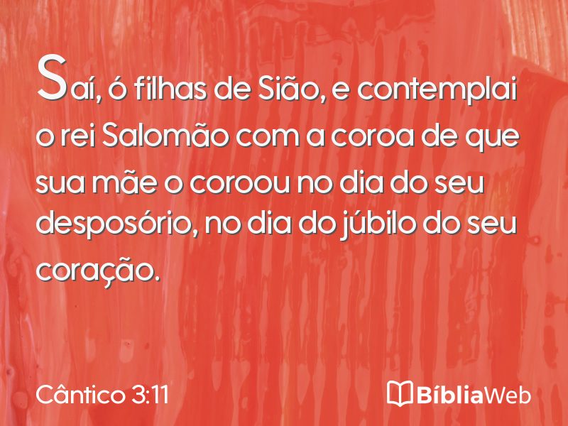 Cântico 3:11 em imagem para compartilhar
