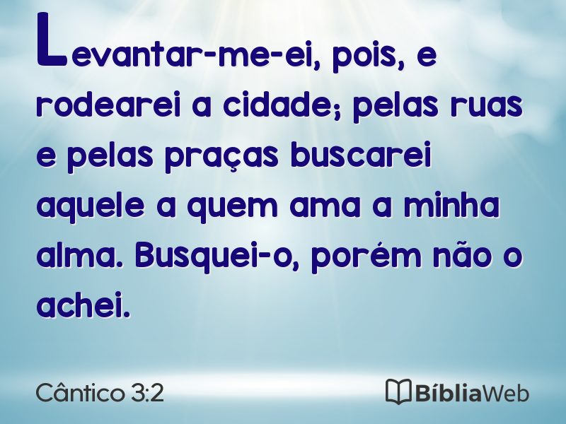 Cântico 3:2 em imagem para compartilhar