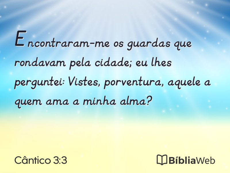 Cântico 3:3 em imagem para compartilhar