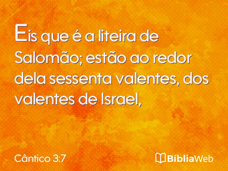 Cântico 3:7 em imagem para compartilhar