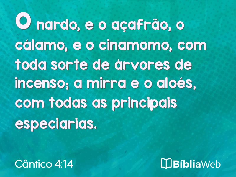 Cântico 4:14 em imagem para compartilhar