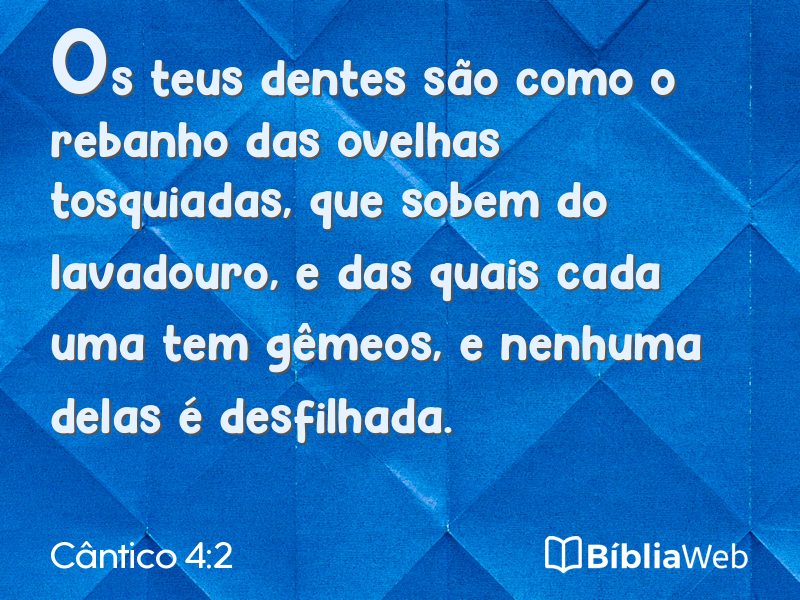 Cântico 4:2 em imagem para compartilhar