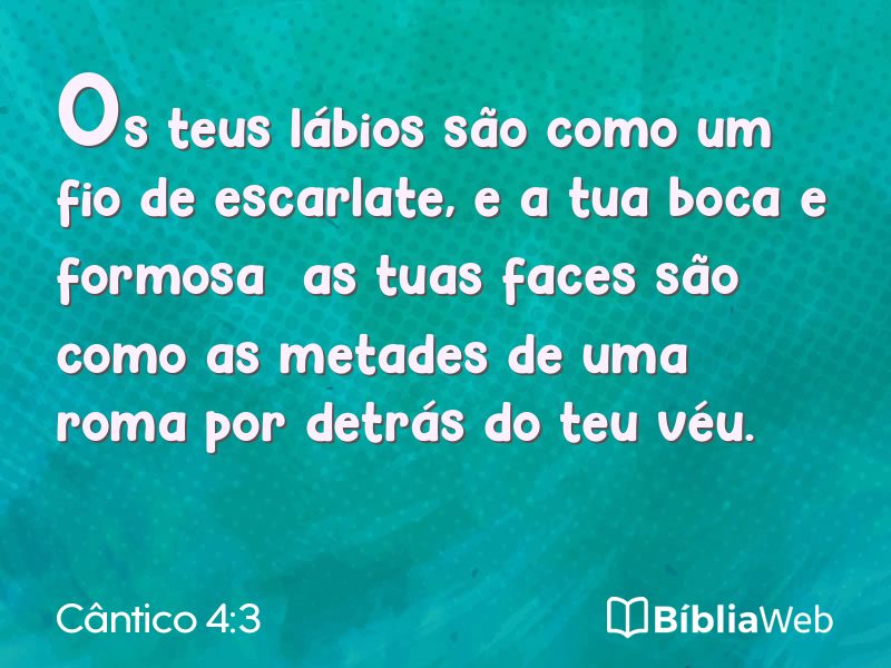 Cântico 4:3 em imagem para compartilhar