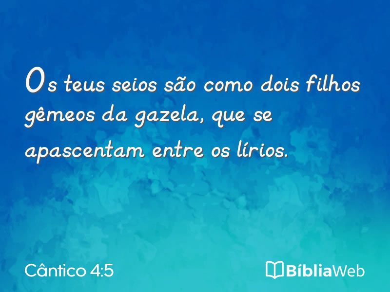 Cântico 4:5 em imagem para compartilhar