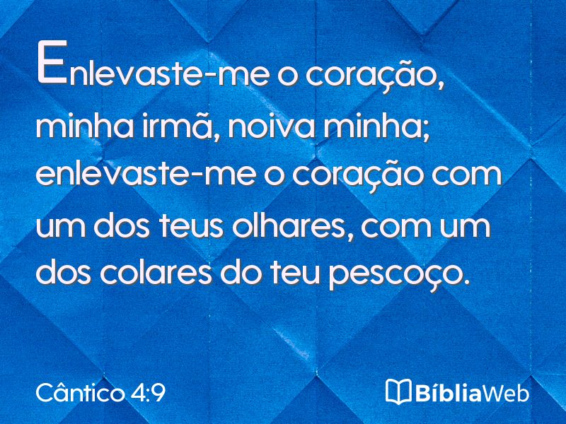 Cântico 4:9 em imagem para compartilhar