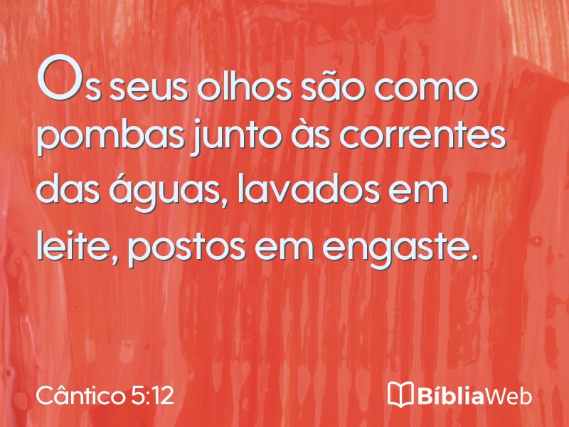 Cântico 5:12 em imagem para compartilhar