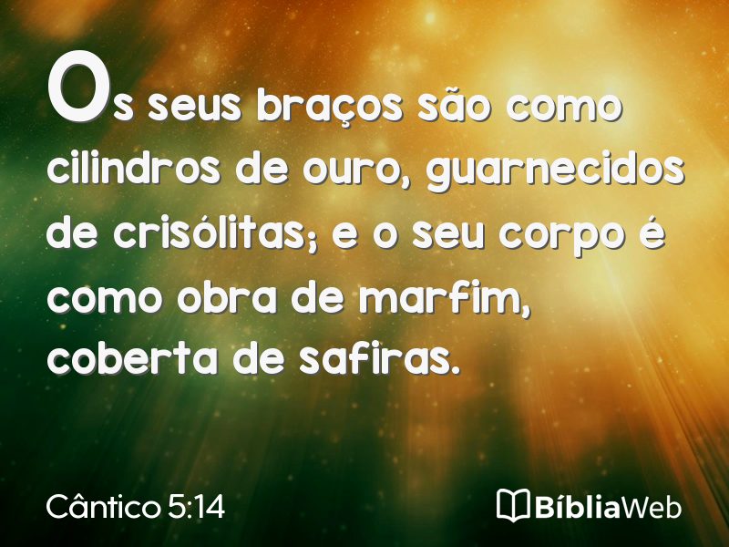 Cântico 5:14 em imagem para compartilhar