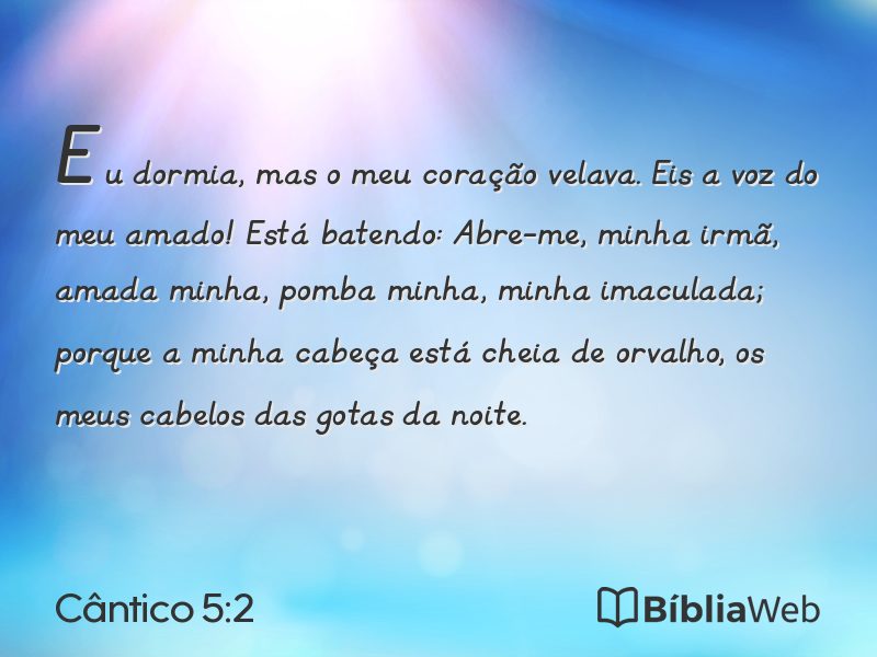 Cântico 5:2 em imagem para compartilhar