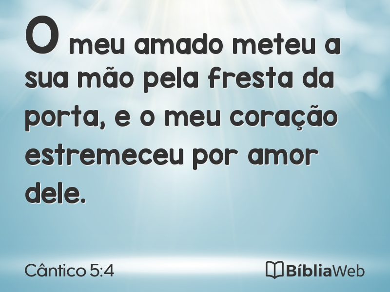 Cântico 5:4 em imagem para compartilhar