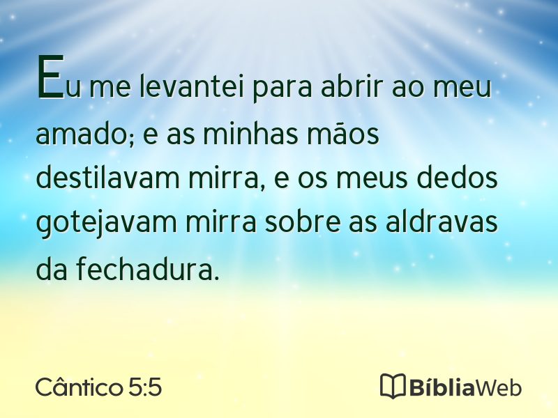 Cântico 5:5 em imagem para compartilhar