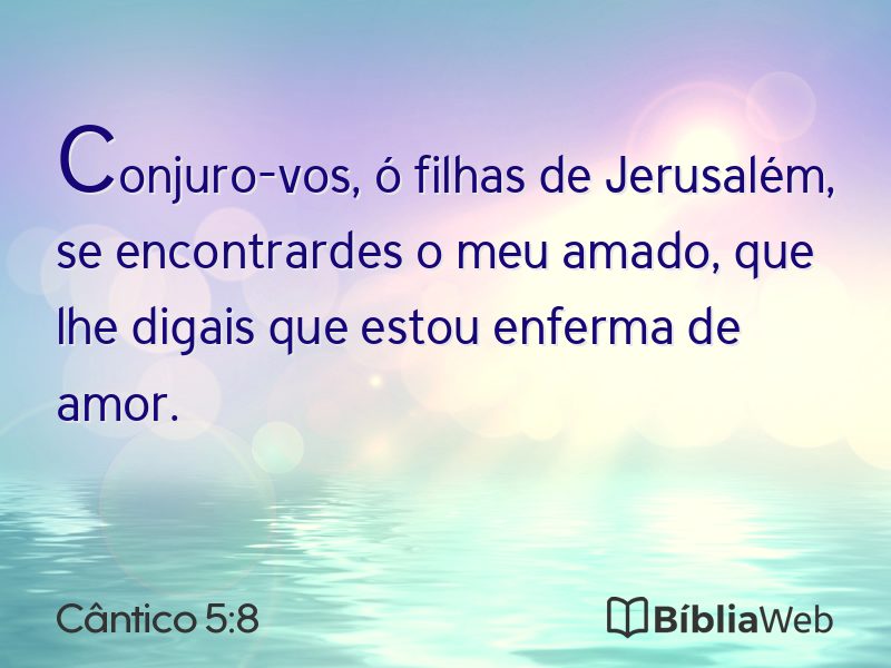 Cântico 5:8 em imagem para compartilhar