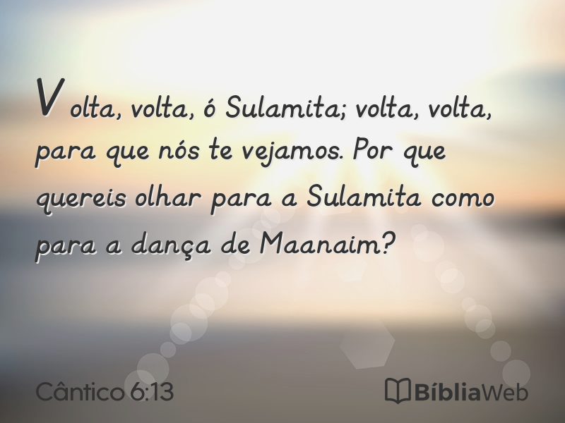 Cântico 6:13 em imagem para compartilhar