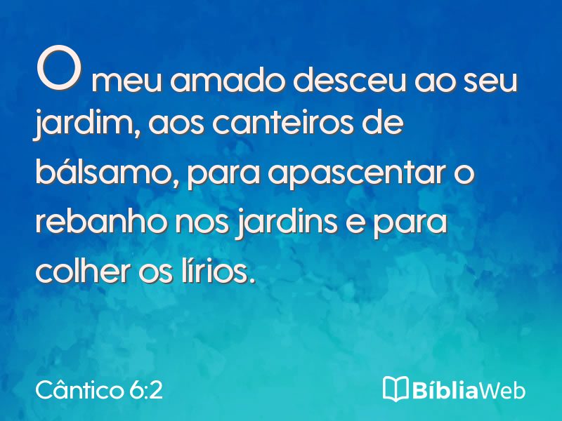 Cântico 6:2 em imagem para compartilhar