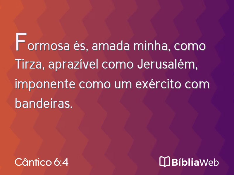 Cântico 6:4 em imagem para compartilhar