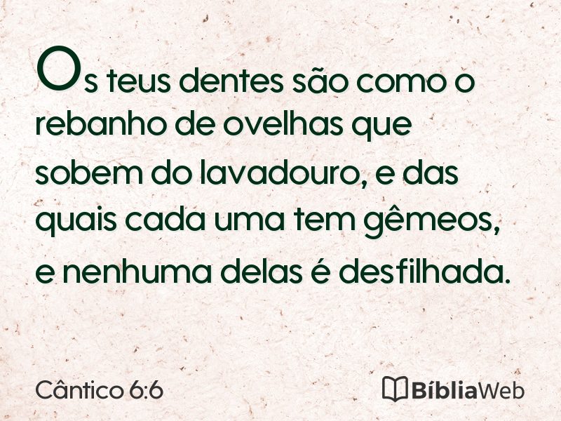 Cântico 6:6 em imagem para compartilhar