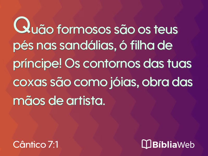 Cântico 7:1 em imagem para compartilhar