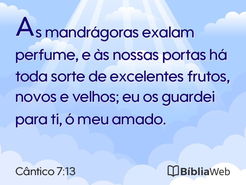 Cântico 7:13 em imagem para compartilhar