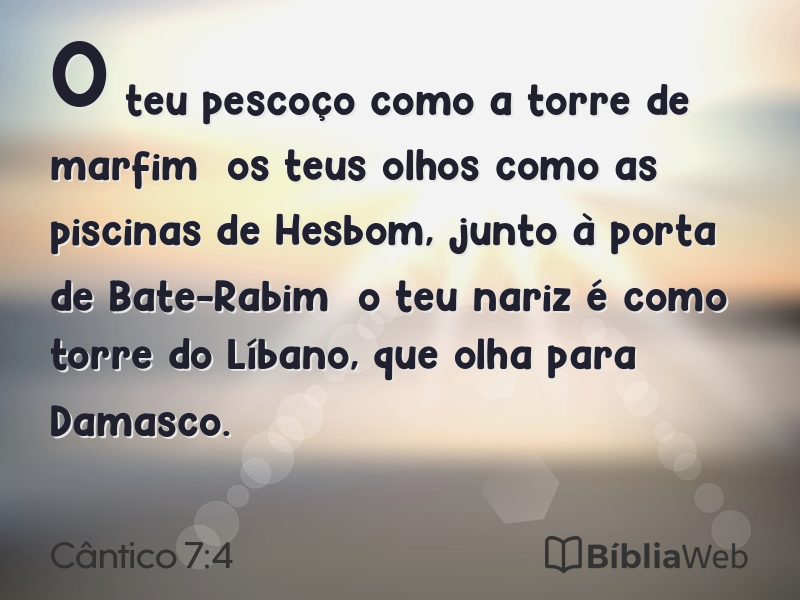 Cântico 7:4 em imagem para compartilhar
