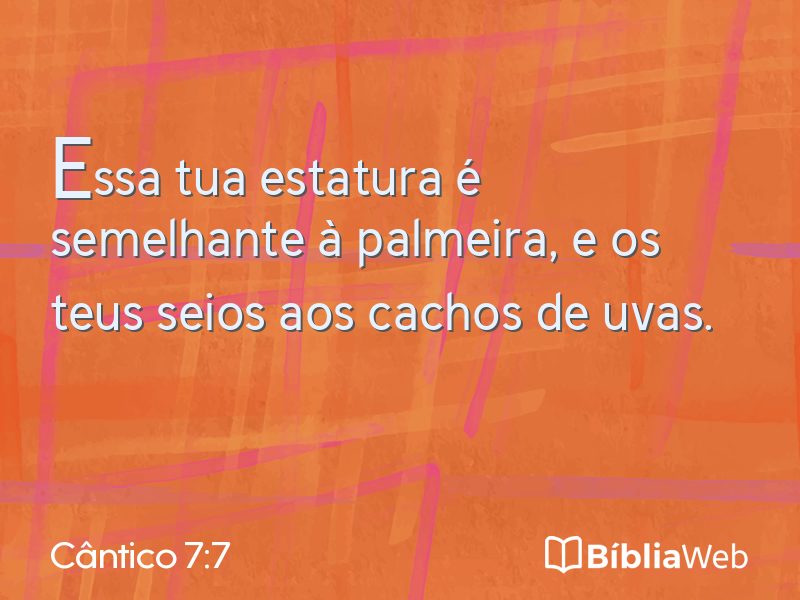 Cântico 7:7 em imagem para compartilhar