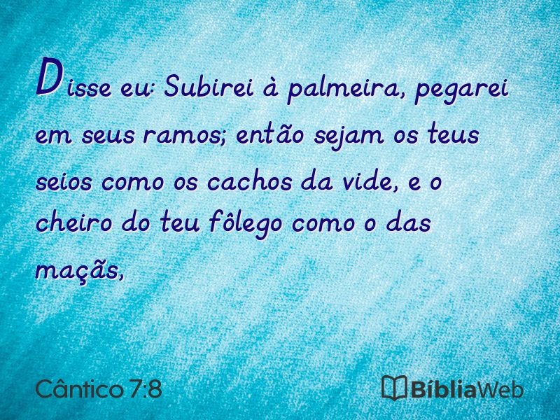 Cântico 7:8 em imagem para compartilhar