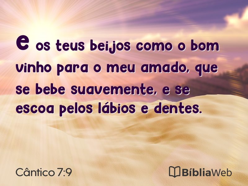 Cântico 7:9 em imagem para compartilhar