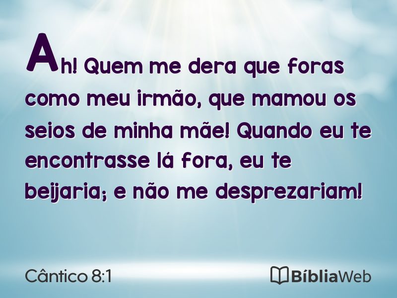 Cântico 8:1 em imagem para compartilhar
