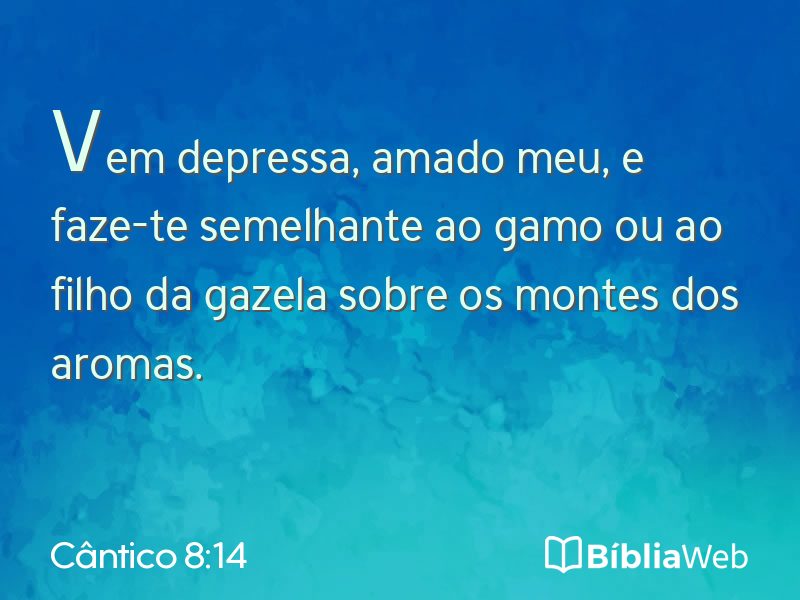 Cântico 8:14 em imagem para compartilhar