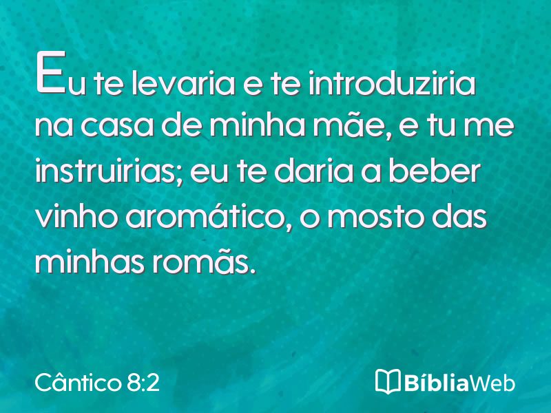 Cântico 8:2 em imagem para compartilhar