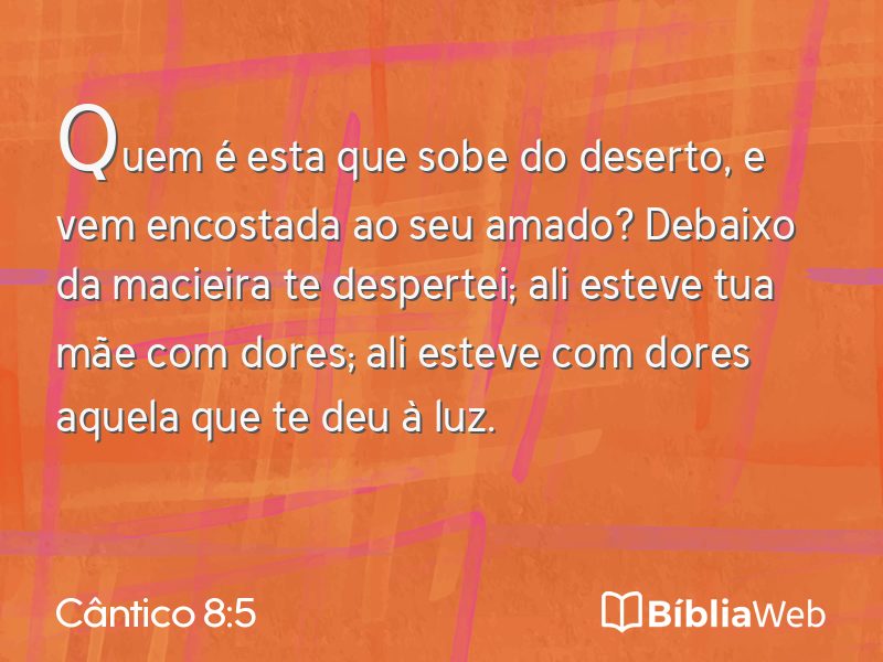 Cântico 8:5 em imagem para compartilhar