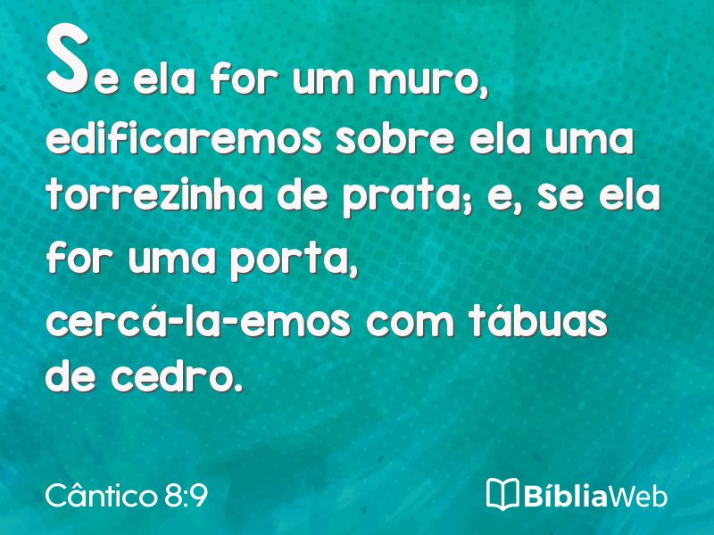 Cântico 8:9 em imagem para compartilhar