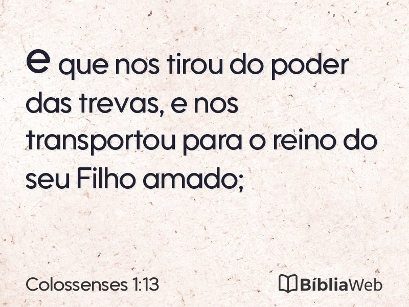 Colossenses 1:13 em imagem para compartilhar