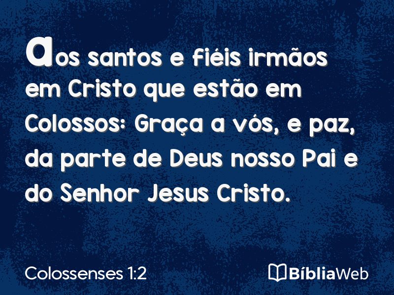 Colossenses 1:2 em imagem para compartilhar