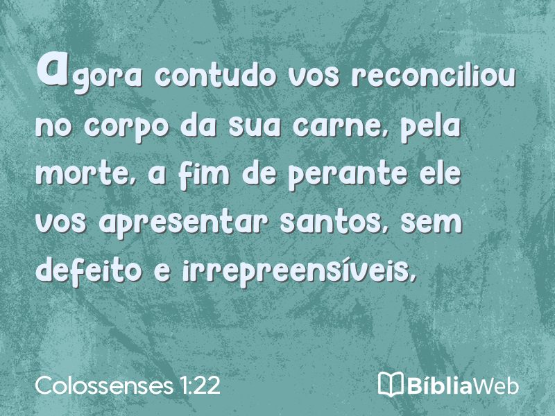 Colossenses 1:22 em imagem para compartilhar