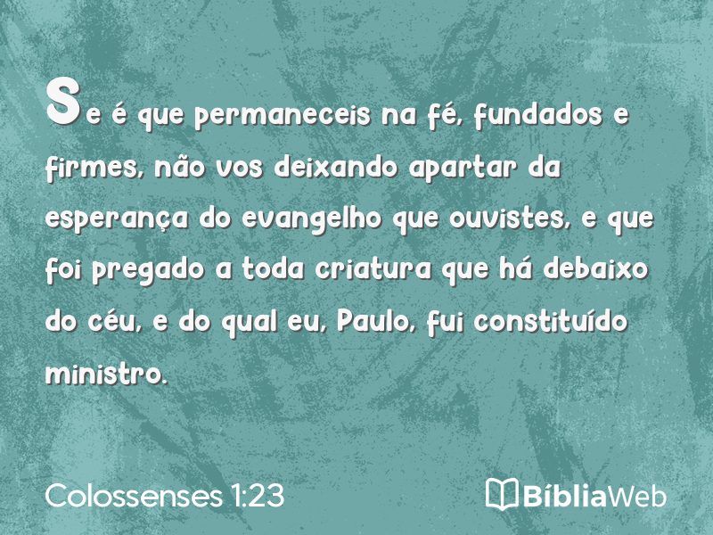 Colossenses 1:23 em imagem para compartilhar