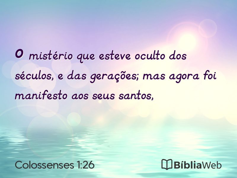 Colossenses 1:26 em imagem para compartilhar
