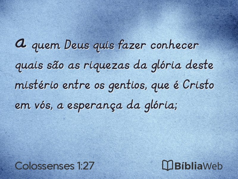 Colossenses 1:27 em imagem para compartilhar
