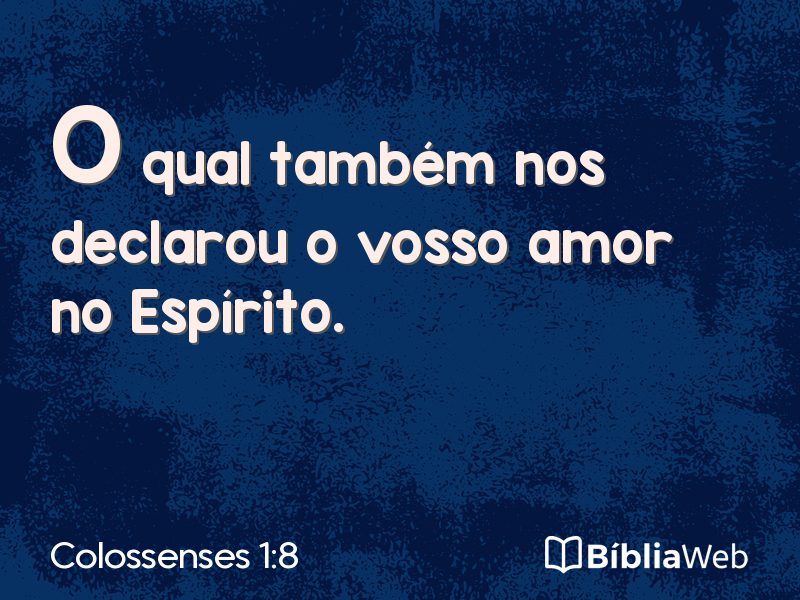 Colossenses 1:8 em imagem para compartilhar