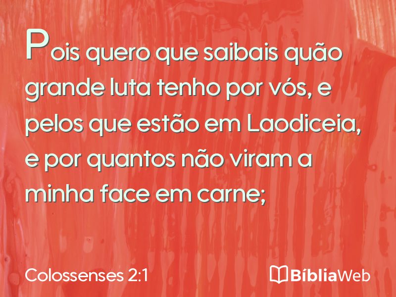 Colossenses 2:1 em imagem para compartilhar