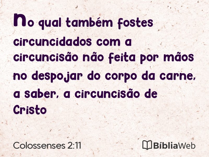 Colossenses 2:11 em imagem para compartilhar