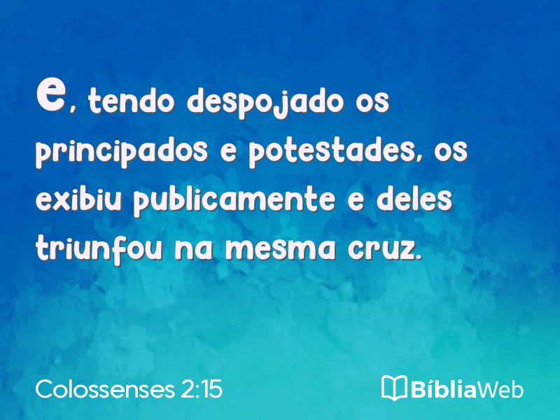 Colossenses 2:15 em imagem para compartilhar