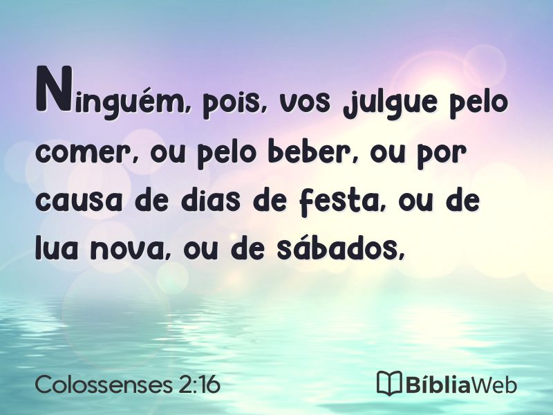 Colossenses 2:16 em imagem para compartilhar
