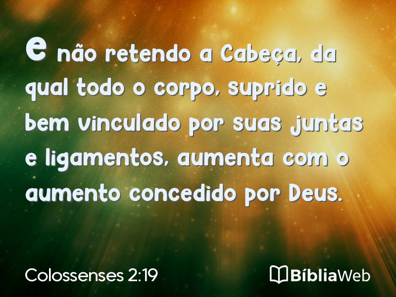 Colossenses 2:19 em imagem para compartilhar