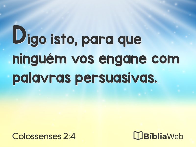 Colossenses 2:4 em imagem para compartilhar