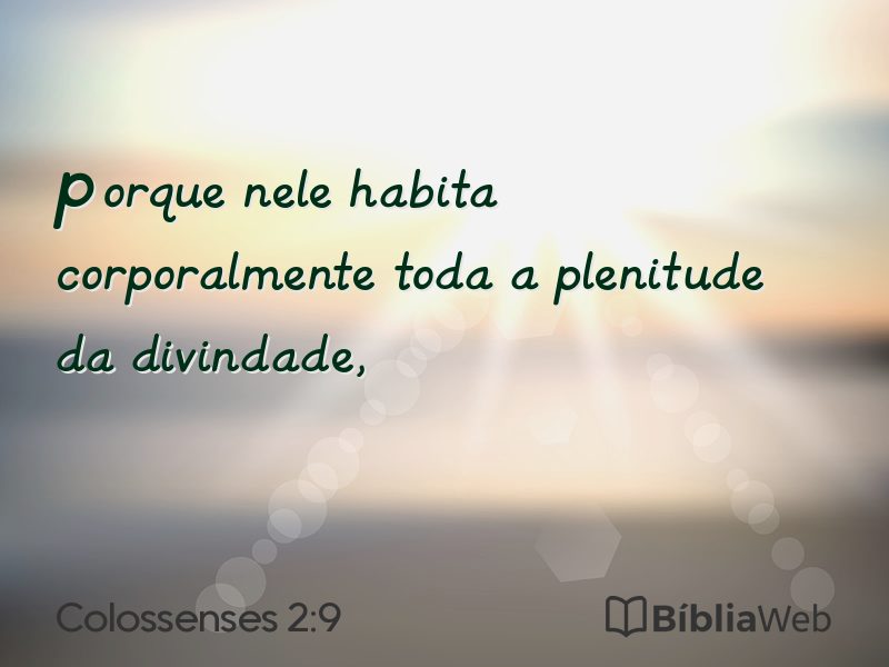 Colossenses 2:9 em imagem para compartilhar