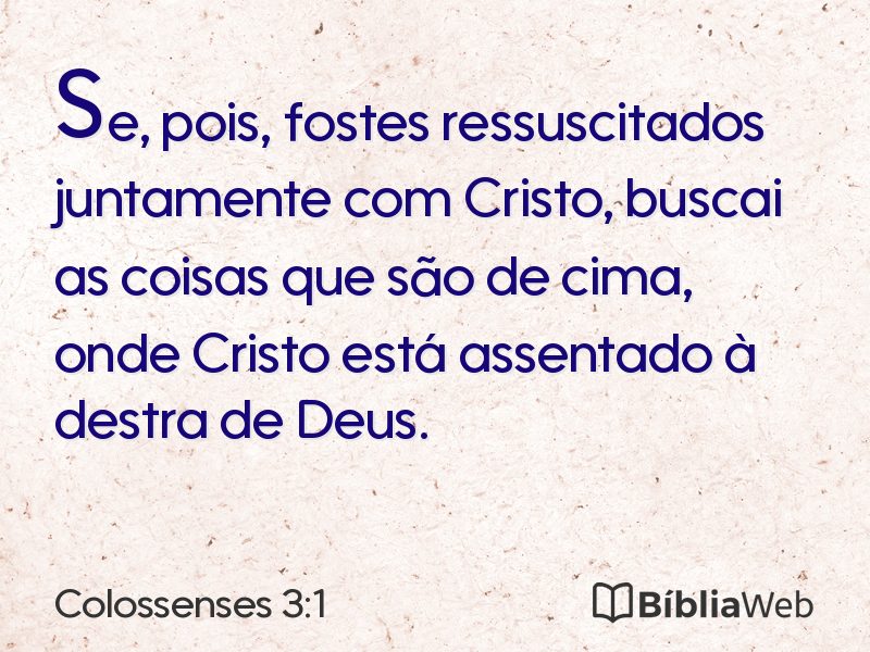 Colossenses 3:1 em imagem para compartilhar