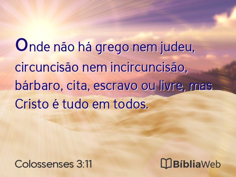 Colossenses 3:11 em imagem para compartilhar