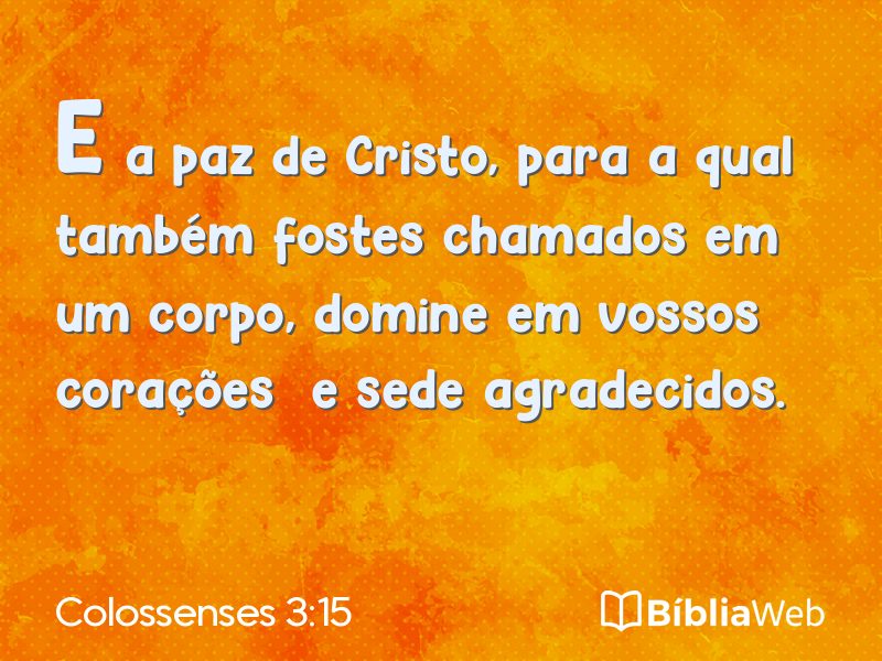 Colossenses 3:15 em imagem para compartilhar